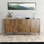 Hanah Home Elegante 1600 Consola Nogal Tablero Melaminizado 180x80.8x45cm
